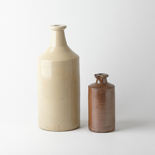 Two Stoneware Flagons