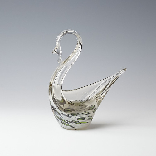 Maltese Mtarfa Glass Swan