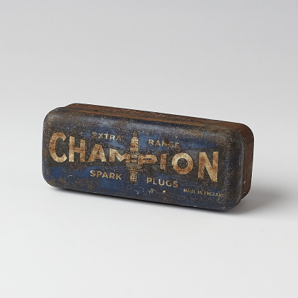 Vintage Champion Spark Plug Tin