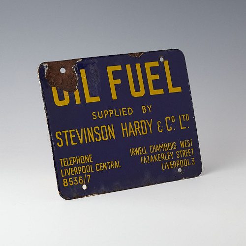 Stevinson Hardy and Co Ltd Enamel Oil Sign