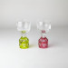 Cut Glass Coloured Shot Glasses
