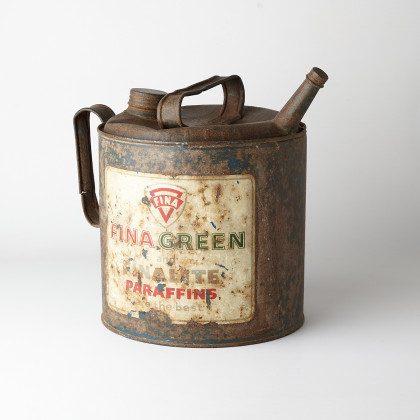 Fina Green paraffin Oil Can